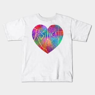 Resilient Rainbow Kintsugi Heart Kids T-Shirt